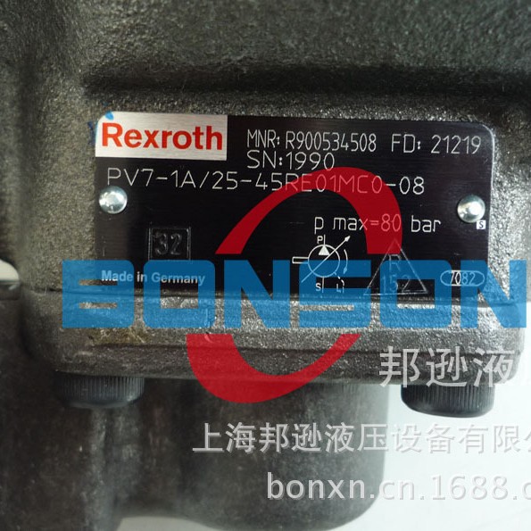 REXROTH力士乐 R900534508 PV7-1A/25-45RE01MC0-08