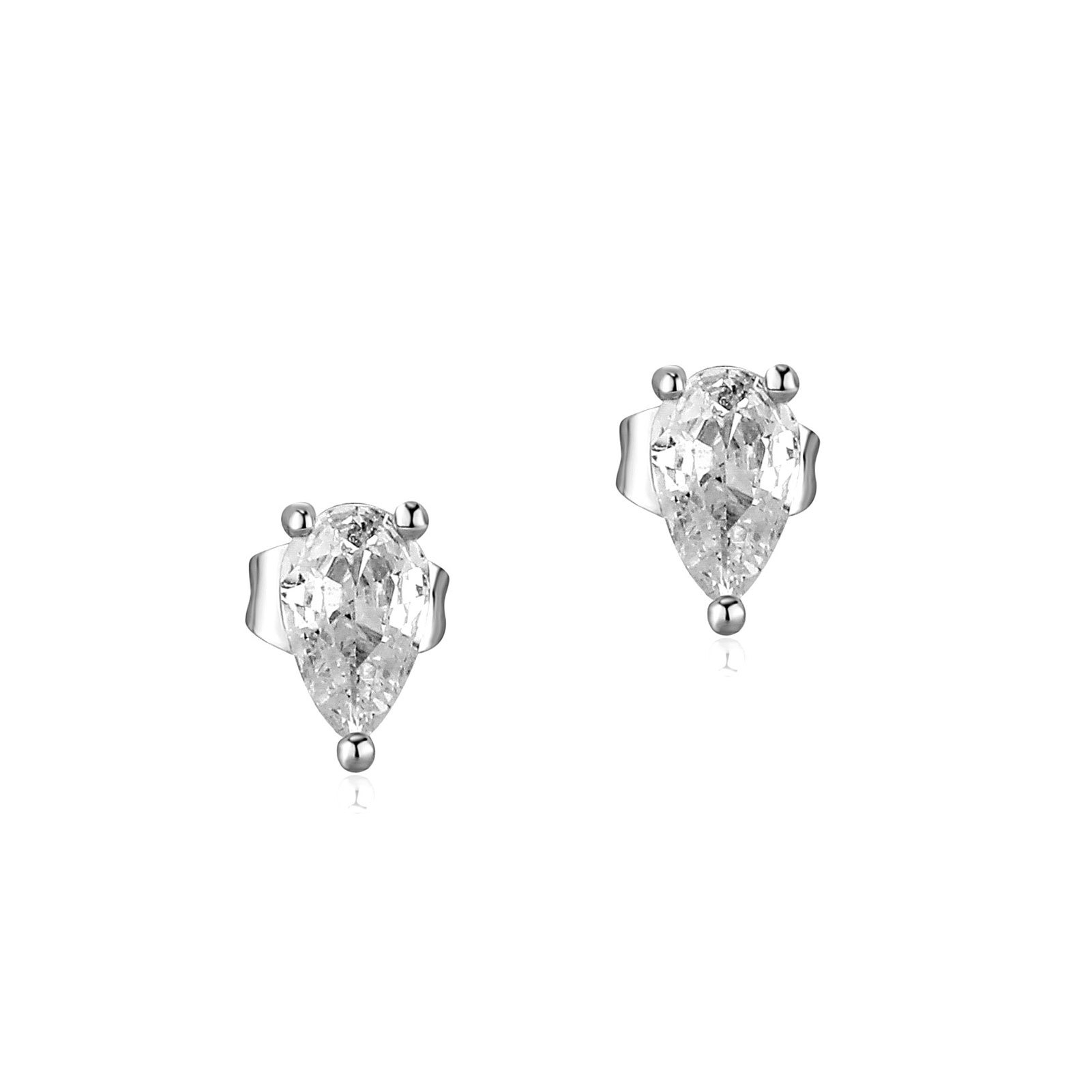 Large Water Drop Zircon Men's Earrings S925 Silver Needle Cool_voghion.com
