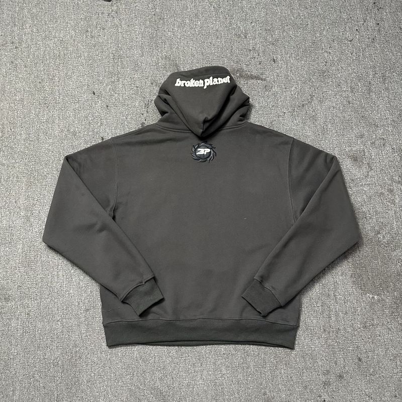 Planeta roto traje de carta de espuma básica suelta marca de moda para hombres y mujeres suéter con capucha pantalones de chándal rectos