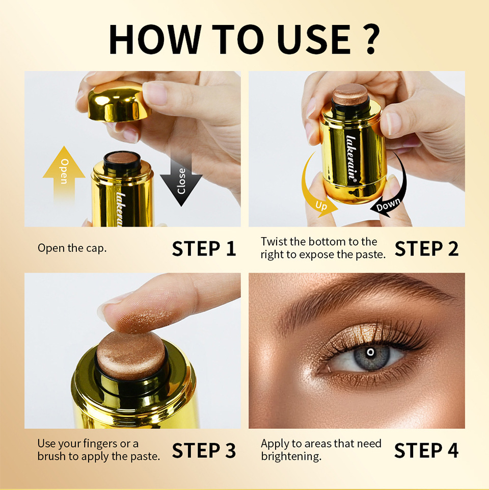 Cross-border lakerain Rotating Highlight Stick Natural three-dimensional facial contouring stick undefined