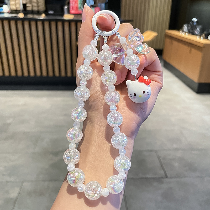 Colgante creativo lindos anillos de cadenas de caja de teléfono móvil accesorios de viento de niña insdiy cuentas de brazalete colgante de llaves