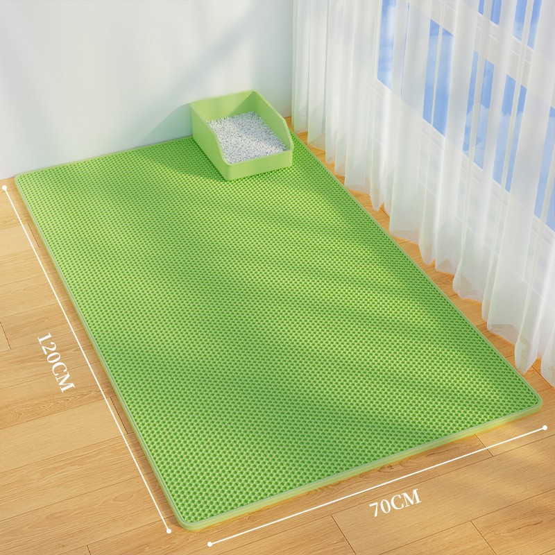 Alfombrilla de arena para gatos, antisalpicaduras, almohadilla para sacar, control de arena, antisalpicaduras, lavabo para gatos, tabla de arena con fugas, alfombrilla para mascotas, doble capa, suministros de gran tamaño