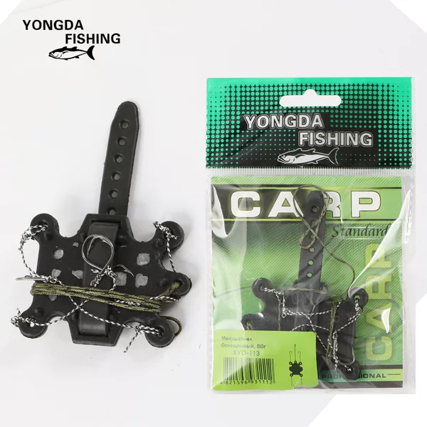 Cross-border European-style carp fishing kit with plastic hooks, bottom-anchoring bait device, feeder fishing bait device, and high-strength fishing line set