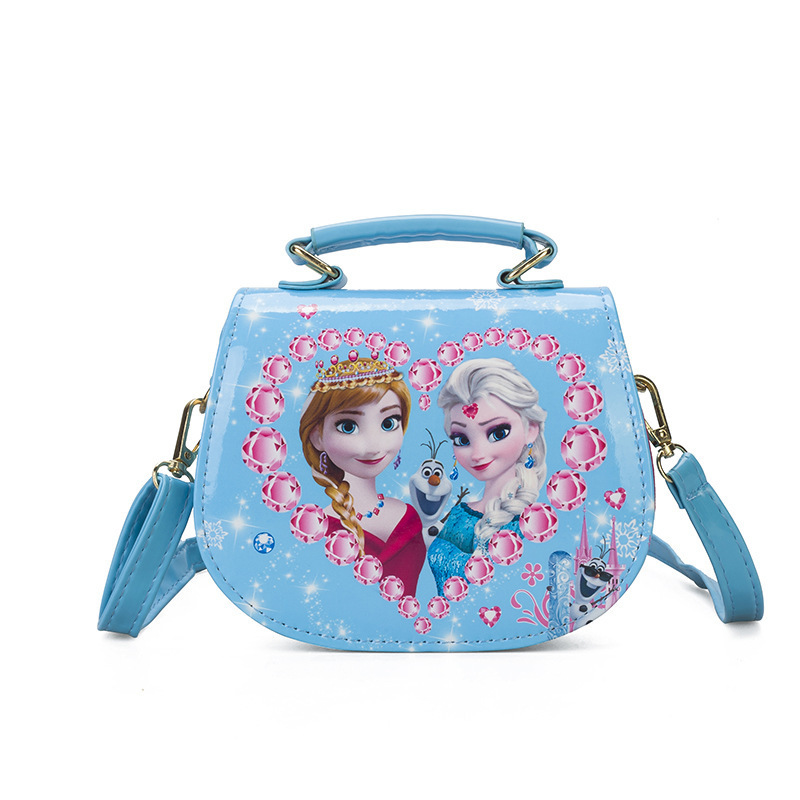 Niños bolsa de hielo princesa bolso de las niñas estilo coreano mochila princesa Elsa lindo hombro bolsa de mensajero al por mayor