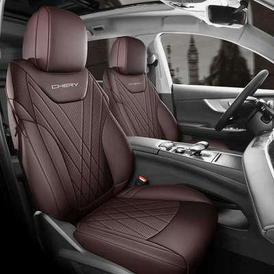 Chery Shuxiangjia Eq7 Seat Cover, All-Inclusive Special Seat Cover, Car Seat Cushion, Suitable for All Seasons, Seat Cushion Decoration Accessories (Modelə uyğun (Original) oturacaq örtükləri) - business-coffee-standard-edition-eq7-shuxiangjia-special-five-seater-rear-half-surround