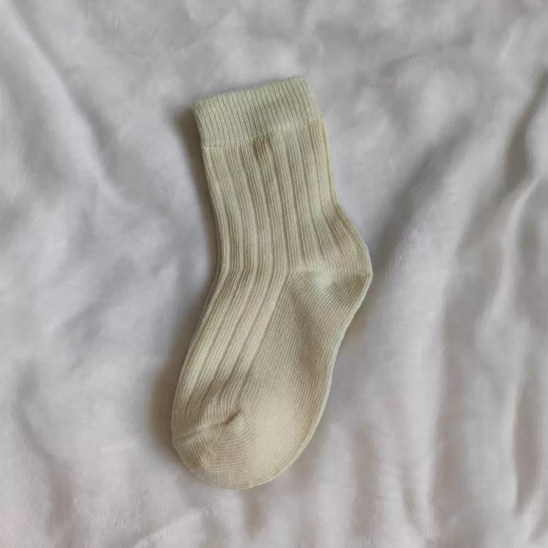 纯色儿童袜子春夏薄款男童女童宝宝中筒白袜吸汗防滑不臭脚儿童袜