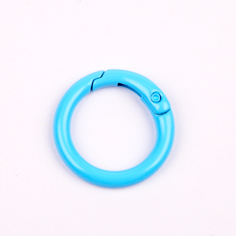Stock 23mm 5 puntos bobina de aleación de zinc color buckle abierto anillo bolsas accesorios de hardware joyería colgar