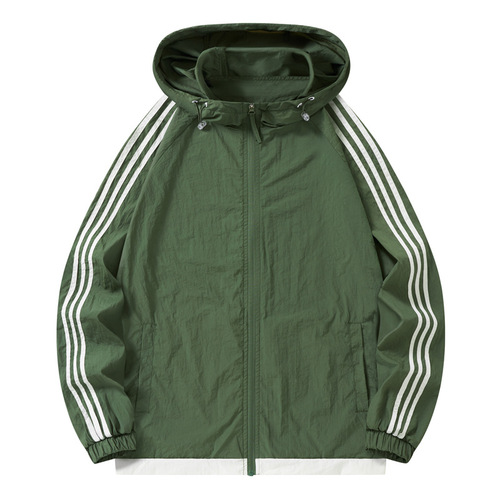 Summer Ice Silk Lightweight Breathable New Fashion Sun Protection Suit Popular Ins Casual Men Trendy Sun Shirt Outdoor Fishing Wear