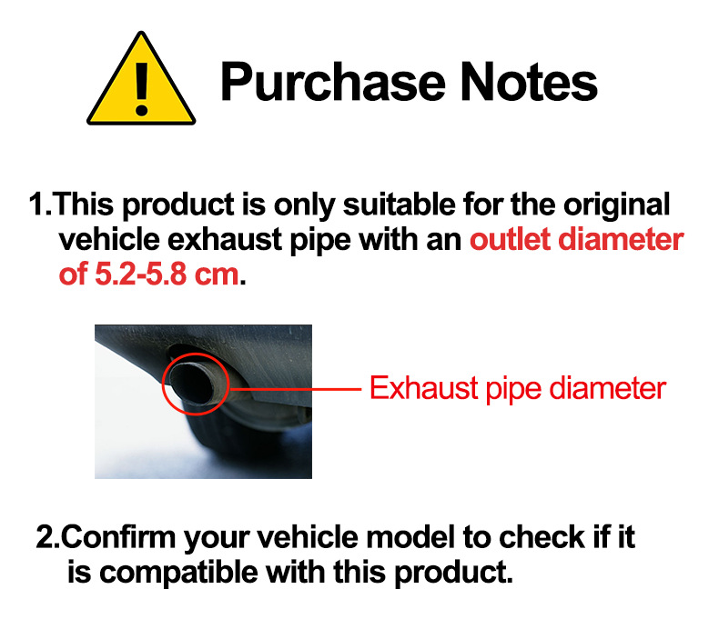 Suitable for Original Car Tail Pipe 5.2-5.8cm Diameter Fengfan New Sunshine Rena Car Exhaust Pipe Frosted Tail Pipe