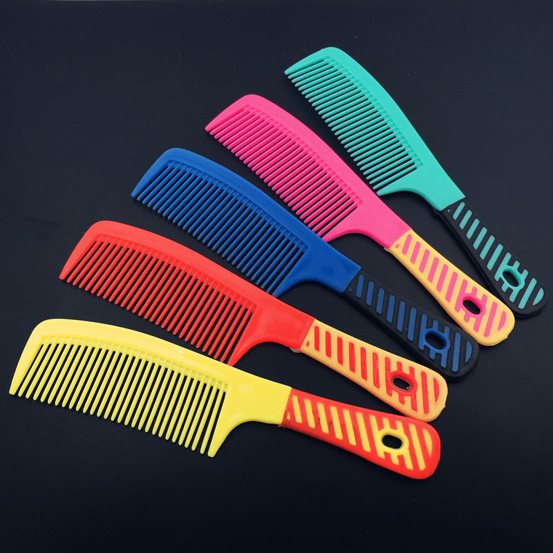 Origin supply large A9 comb color fine tooth single side plastic hair comb household plastic old hair comb wholesale