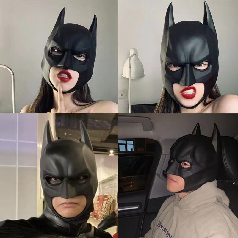 Batman máscara capucha máscara Batman guapo tiktok accesorios en vivo cine y televisión Halloween Cosplay