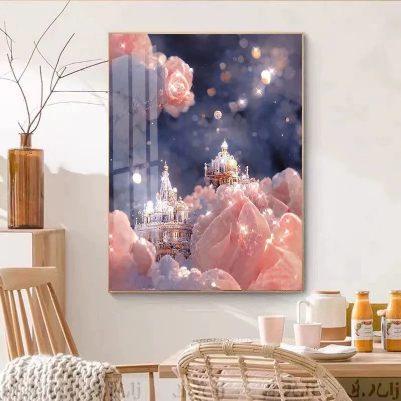 Кристальная живопись холст пейзаж — полный наборов DIY, размеры 30×40 и 40×50 см, деревянная коробка или белая рама