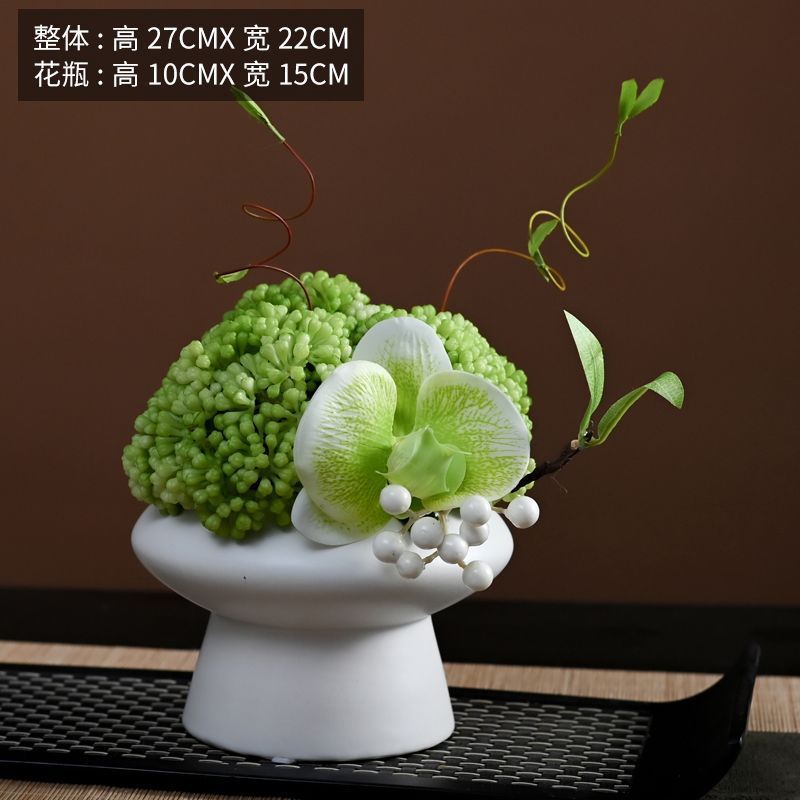 モダンでシンプルな花柄の幾何学的な花器ソフトデコレーションモデルルーム営業部商談テーブルアジサイ組み合わせディスプレイ|undefined