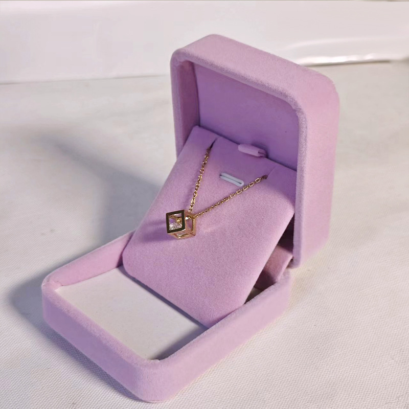 Caja de joyería de lana de textura de cabello redondeada caja de collares al por mayor caja de pendientes colgante brazalete caja de anillo caja de joyería caja de embalaje