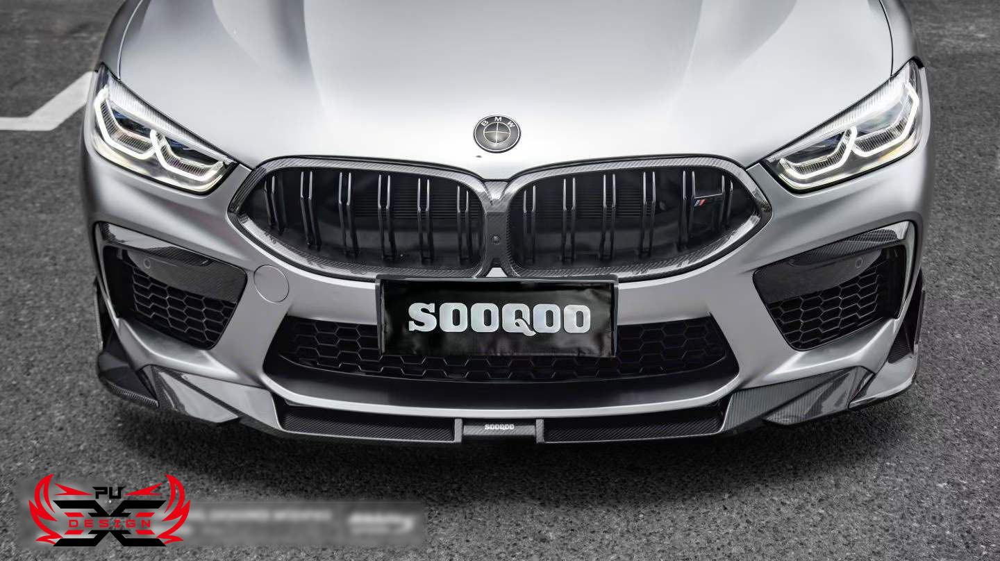 Suitable for BMW 8 Series BMW M8 F91 F92 F93 front bumper exterior trim front air spoiler carbon fiber modification parts