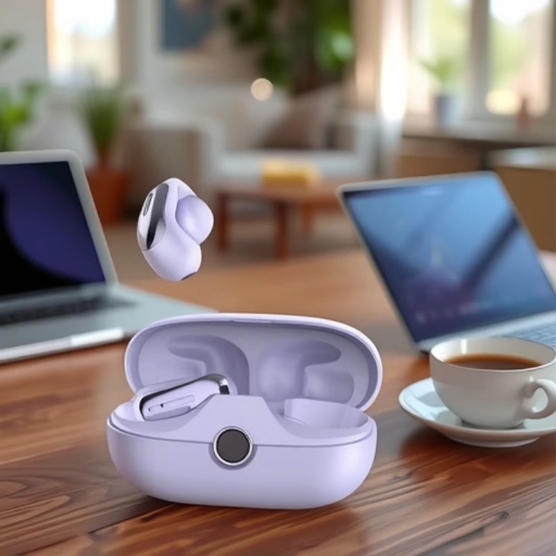 2025年新作 Bluetoothヘッドセット イヤークリップ式 ノイズリダクション 音漏れなし 長時間装着 痛みなし インイヤー スポーツ Bluetoothヘッドセット|undefined