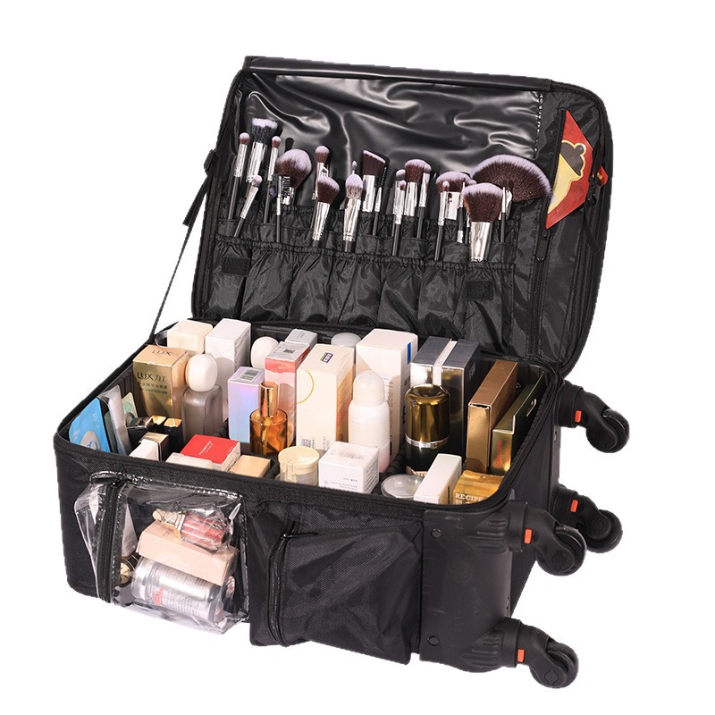 Nuevo modelo 2026: Maleta de maquillaje profesional, caja de almacenamiento portátil multicapa para maquilladores, arte de uñas y bordado.