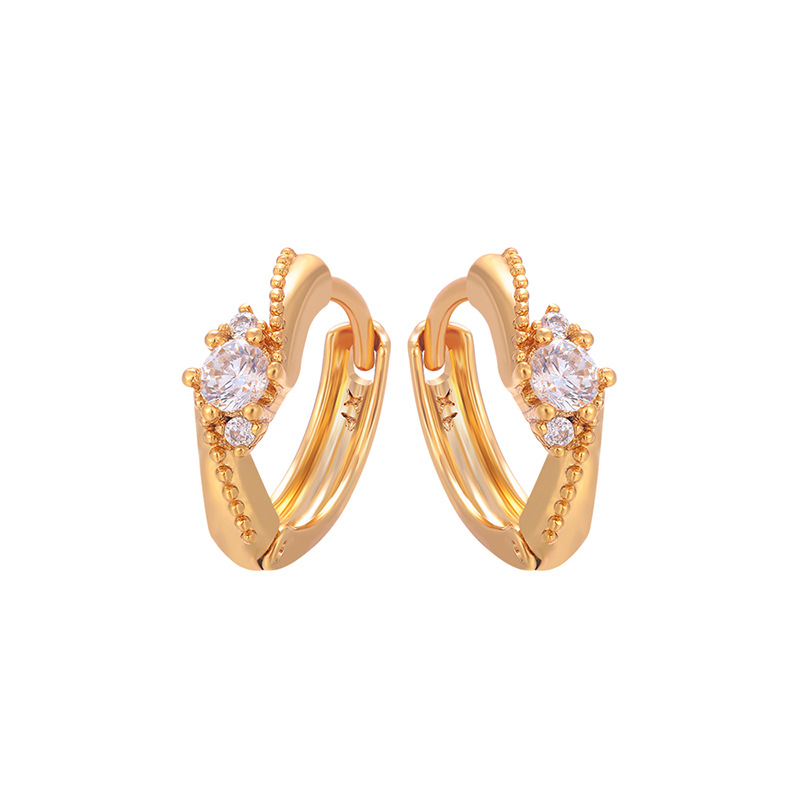 Aretes de Aro Geométricos de Aleación, Decorativo, para Mujer