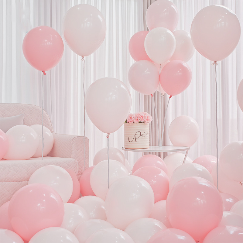 Globo de boda de color macarón grueso, decoración de globo, escenario de decoración de 100 niños, fiesta de cumpleaños