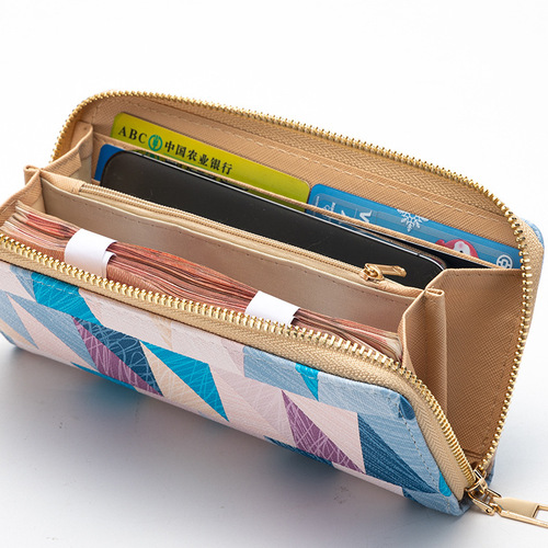  new color fashionable simple clutch bag retro style mobile phone coin purse foreign trade long wallet wallet