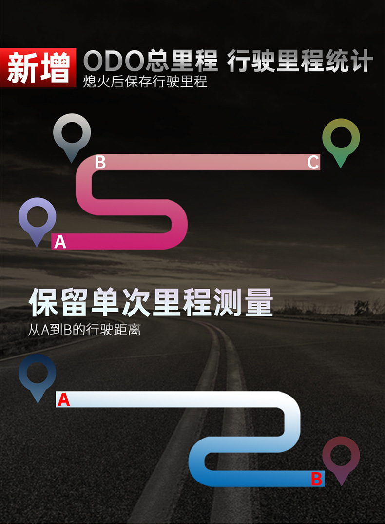 Car-Mounted Hud Head-Up Display Obd High-Definition Lcd Instrument Water Temperature Fuel Consumption Turbo Pressure Gauge Exclusively for Cross-Border Supply