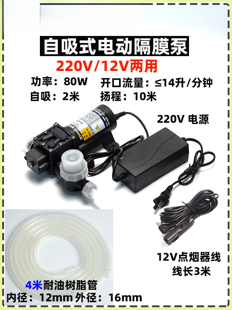 Tanque de combustible del automóvil bomba de bombeo eléctrica bomba de bombeo 12v24V220V bomba de bombeo gasolina diesel bomba de agua bomba de autoaspiración