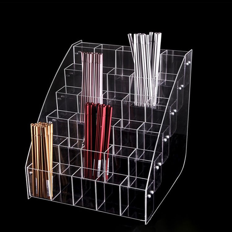 透明亚克力多层笔架展示架文具店笔筒中性笔圆珠笔收纳盒置物架