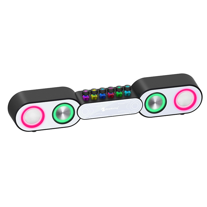 Rgbのまぶしい色の電気競争のbluetoothのスピーカーの発光のまぶしいデスクトップのコンピュータの音響の新型の対外貿易の重いサブウーファのnr666|undefined
