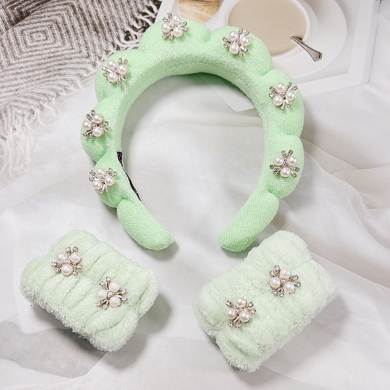 기계 재봉 합금 트위스트 헤어 밴드-그린 (20*17*4cm 98g)