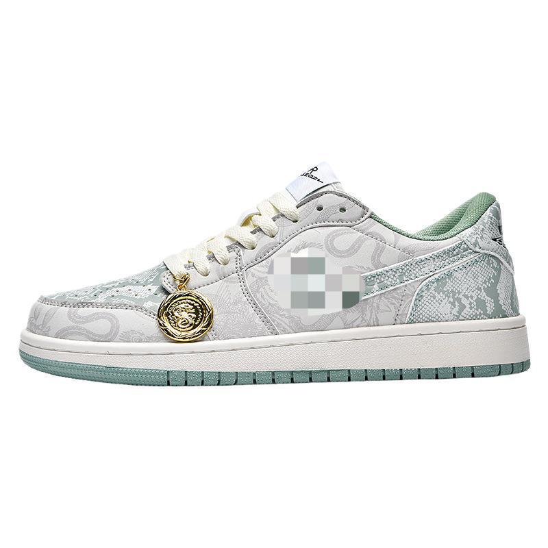 aj1 メンズシューズダンク蛇年限定共同ブランドロートップスニーカーレディースグリーンスネークスポーツカジュアルシューズ夏莆田靴|undefined