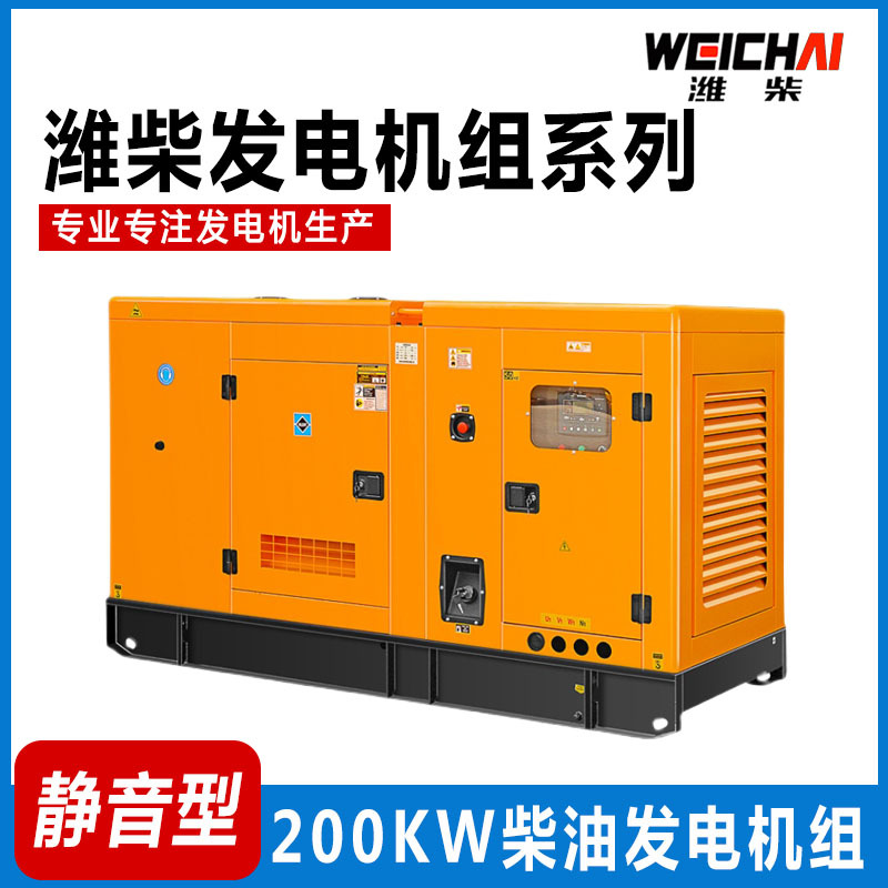 潍柴200千瓦柴油发电机组 200kw发电机 养殖场应急中山肇庆可上门