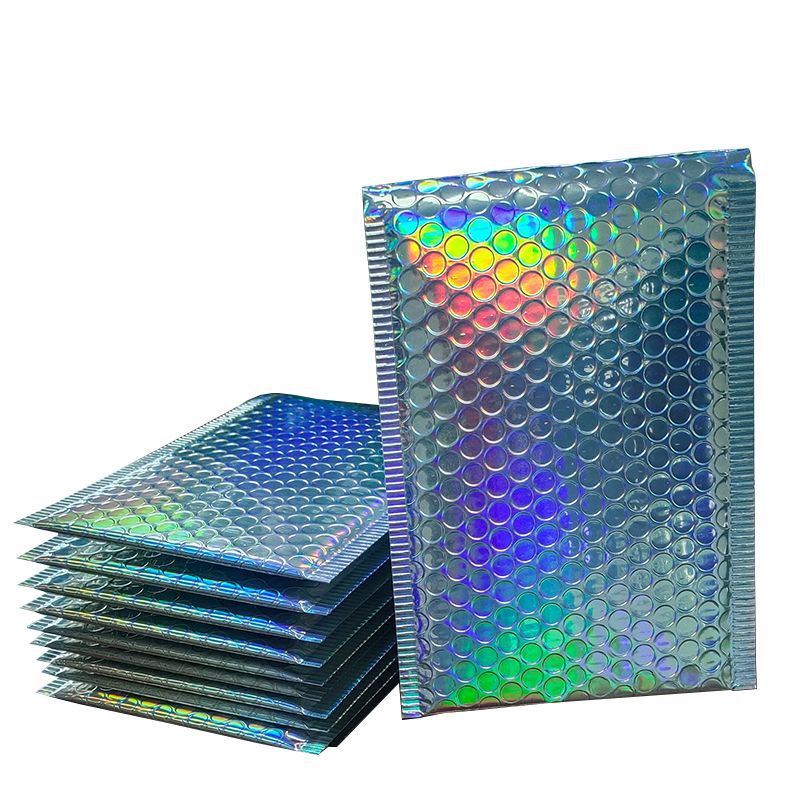 Bolsa de burbujas láser comercio electrónico película aluminizada embalaje de joyería embalaje de ropa bolsa exprés bolsa de burbujas de papel de aluminio engrosada a prueba de golpes