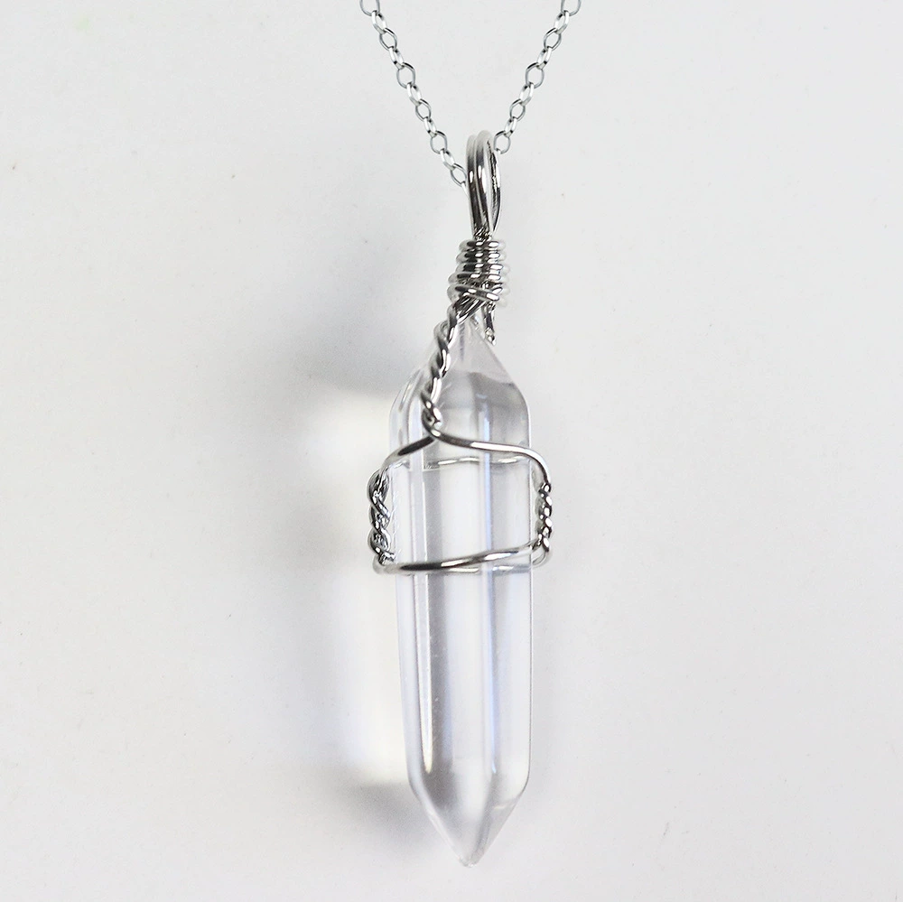 (Cross-border trading), copper hexagonal accessory, crystal pendant, necklace, ebay