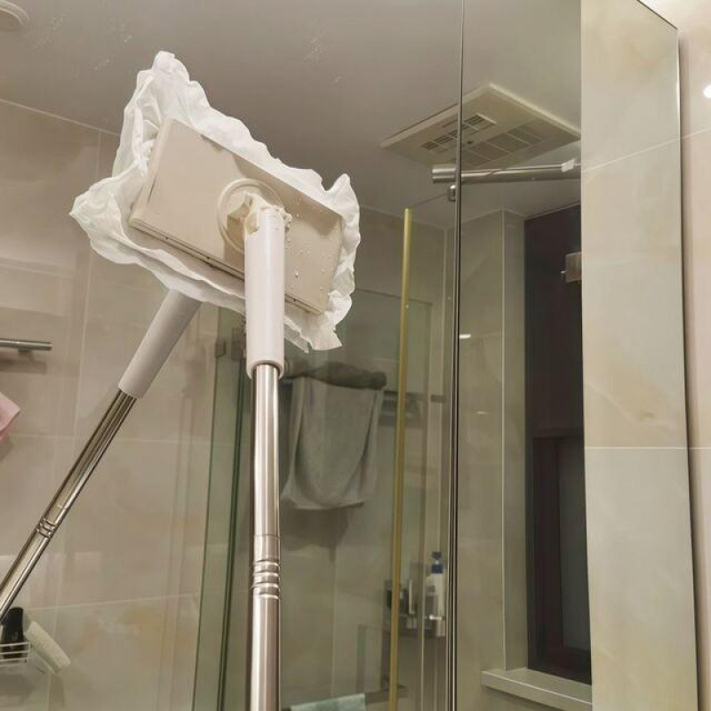 Household automatic cloth-clamping mop for lazy people, multifunctional for wet and dry cleaning, labor-saving for thorough cleaning without hurting hands