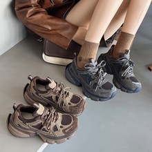 【2025秋季新款小怪兽】复古厚底增高老爹鞋女运动百搭休闲鞋鞋子