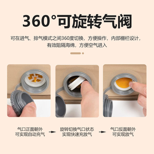 户外自动充气气垫床奶酪垫露营睡垫打地铺家用学生宿舍折叠加厚床