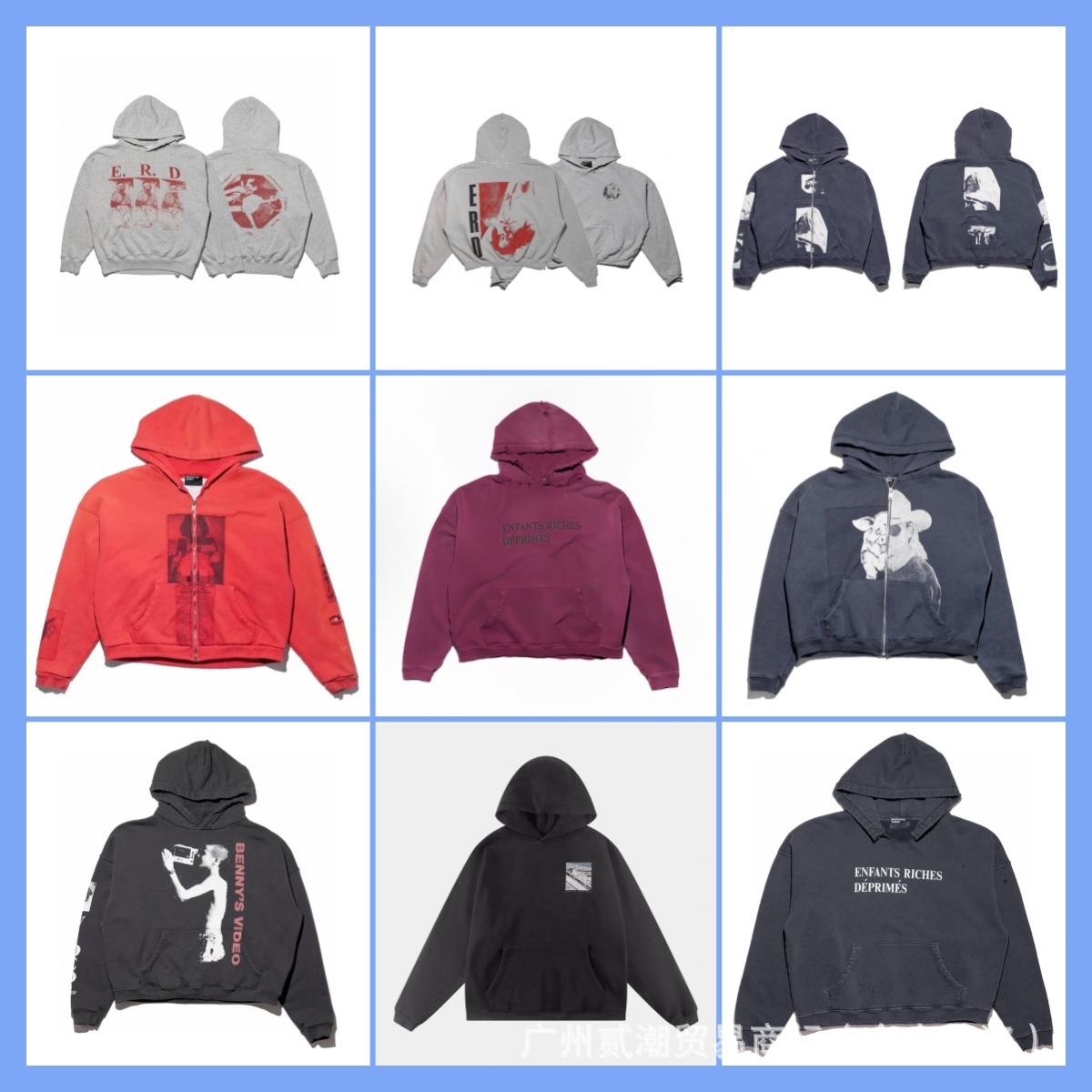 Oversize Kapüşonlu Sviter - Yuyulmuş Efektli Hərfli Unisex