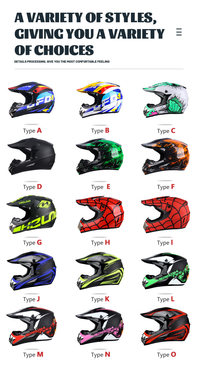 Motorcycle Helmet with Detachable Visor, Suitable for Off-Road Use, Mountain Biking, Unisex, Cross-Border Trade, Multiple Colors Available for Riding