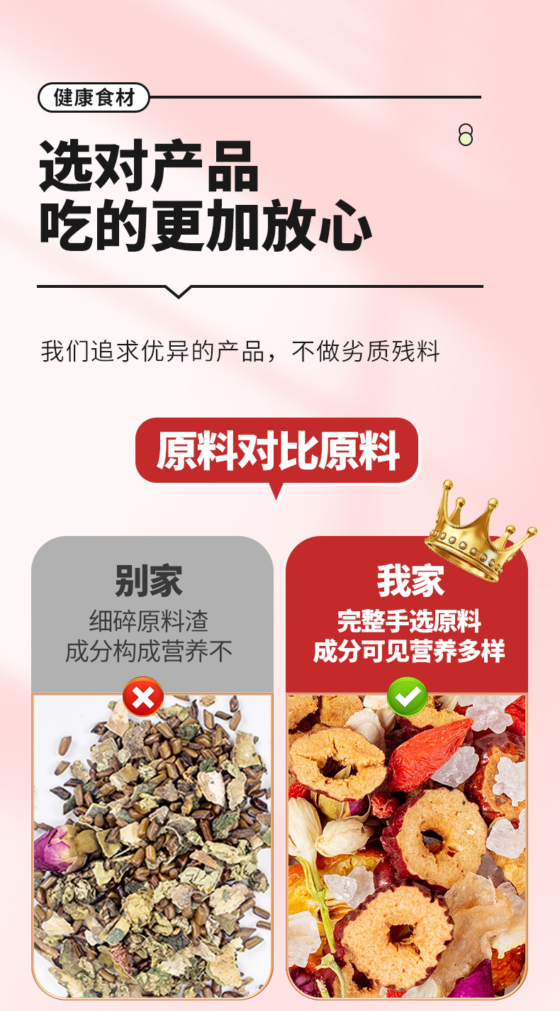Yu Yang Ji Ginseng Longan Eight Treasure Tea 100g Gift Box Herbal Blend with Red Dates Goji and Rock Sugar key features