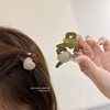 Advanced small crab pin for princess, bangs, hairgrip, hair accessory, hairpins, high-quality style, simple and elegant design