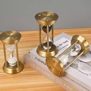 Kyushu Creative Three-Column Flat-Top Hourglass Timer 5/60 Minutes Decoration Light Luxury Living Room Office Creative Decoration
