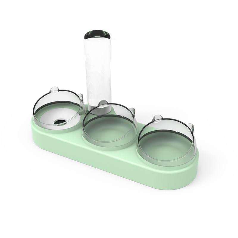 Perro doble tazón Automático Pet Bowl alimentador de gato dispositivo para beber Gato Cuenca Del Perro Tazón gato suministros dispensador de agua