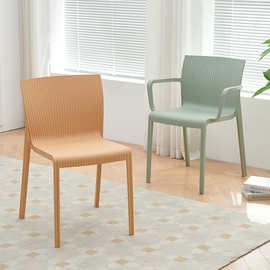 家用塑料椅子北欧靠背餐椅家用加厚凳子奶茶店餐厅休闲椅外贸工程