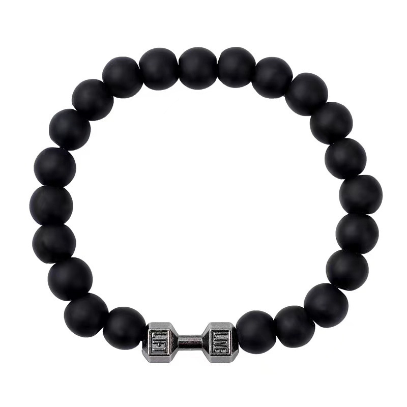 New Beaded Bracelet Volcanic Stone Dumbbell European and American Jewelry Men's and Women's Natural Stone Turquoise Cross-border Hot Accessories New Beaded Bracelet Volcanic Stone Dumbbell European and American Jewelry Men's and Women's Natural Stone Turquoise Cross-border Hot Accessories