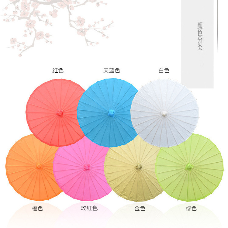 Small paper umbrella oil paper umbrella kindergarten DIY blank paper umbrella handmade painting color decoration advertising craft umbrella