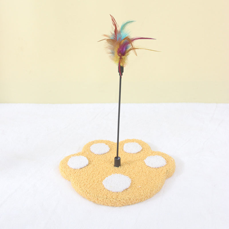 노란 발 프린트 벨 웃긴 고양이 모델 25*22*26