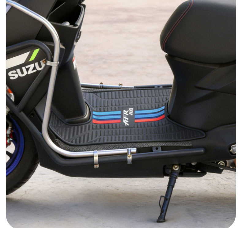 Suitable for Haojue AFR125, special vertical stripe rubber floor mats, thickened, waterproof, non-slip, modified accessories