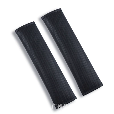 Seat belt shoulder pad shoulder pad car safety belt - pair-of-carbon-fiber-black-shoulder-pads