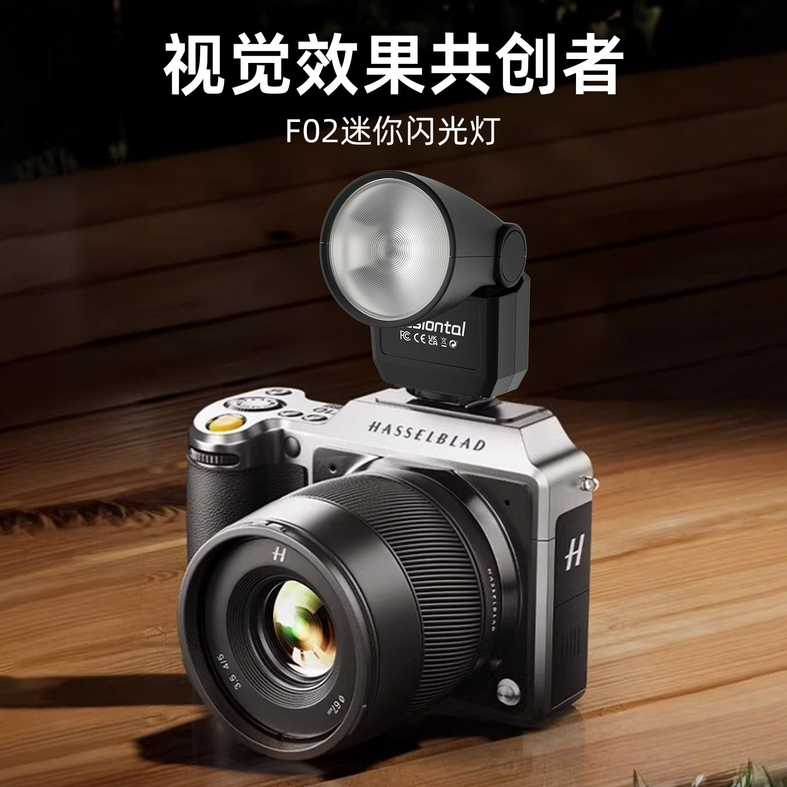 Desiontal缔胜特F02 迷你闪光灯微单相机专用外置热靴灯适用索尼