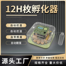 新品12枚方与圆 自动控湿孵化器操作简单小鸡孵化机小型家用鸭鹅